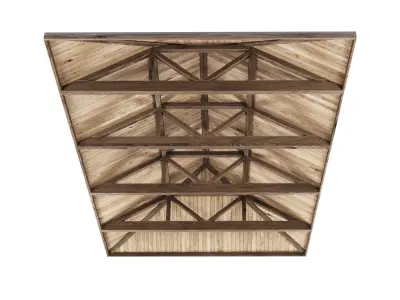 Wooden Ceiling V8  3D model