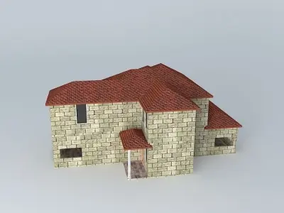Brown Cottage Free 3D model