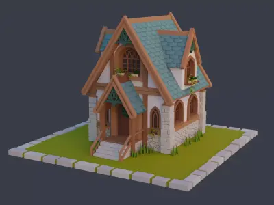 Fantasy house 2 3D model