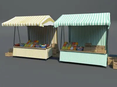 Market Stall 3D model