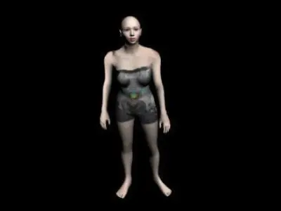 ag3 sci-fi robot girl Low-poly 3D model