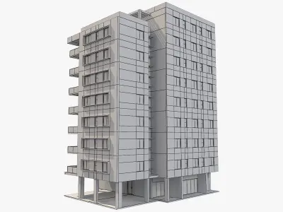 Apartment Building 3 3D model