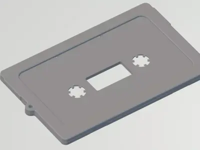 CASSETTE BADGE HOLDER 3D print model