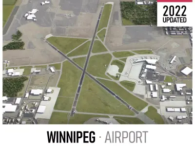 Winnipeg Airport Low-poly 3D model