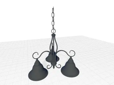 Hibbitts Light Shaded Classic Traditional Chandelier 3D model