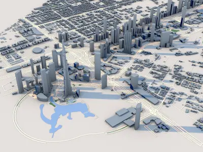 Dubai City United Arab Emirates 3D model