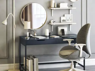 Womens dressing table and workplace 3D model