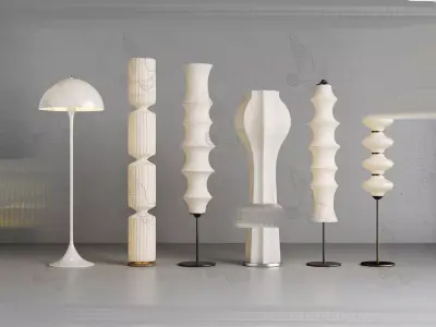 Modern chandelier combination 3D model download Low-poly 3D model