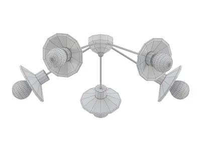 KIAPPA C four light brass ceiling fixture 3D model