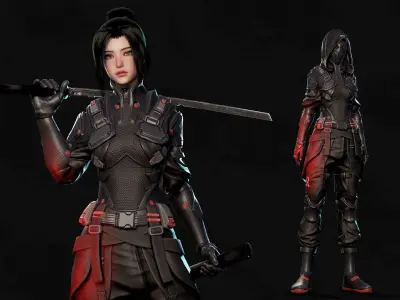 Stellar Rogue - Sci-Fi Characters - Game Ready Low-poly 3D model