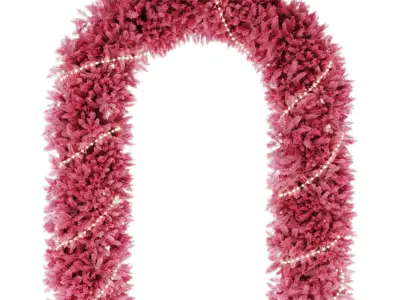 Weddings Valentines Day Romantic photo zone with arch 3D model