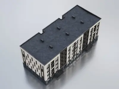 Modern Residential Building 013 3D model