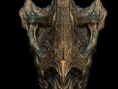 The cave Creature Head 3D model