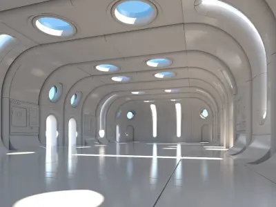 Futuristic Interior Scene 326 3D model