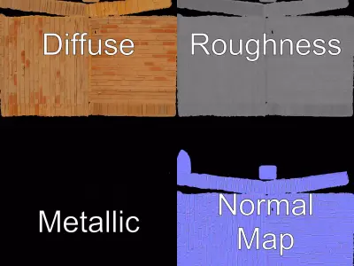 Rustic Brick Wall model pack Low-poly 3D model