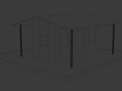 Police Outpost Low-poly 3D model