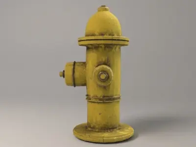Fire Hydrant Low-poly 3D model