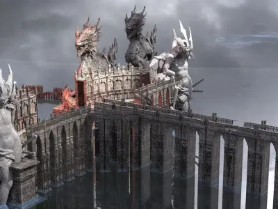 Dragons Bridge Kit bash 3D model