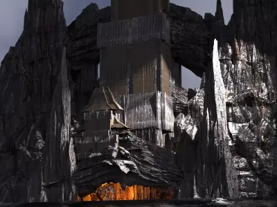 Dark Lord Castle Kit bash 3D model