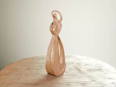 Modern Wooden Decorative Art 3D model