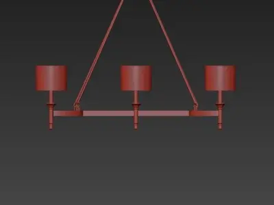 FAIRMONT light chandelier with lampshade 3D model