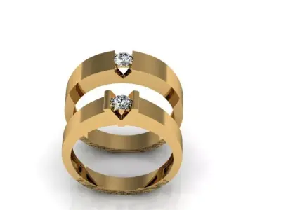 Diamond Ring 3D print model 90