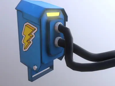Stylized Electric Panel 3D model