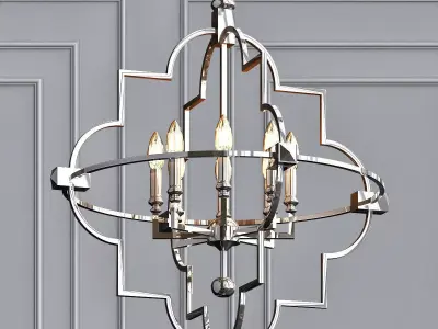 Open 8 Light Chandelier 3D model