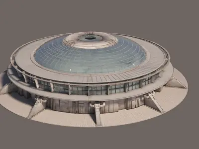 Eclectic Futurism Low-poly 3D model