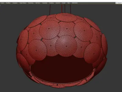 CUMULUS HUMILIS CHANDELIER Low-poly 3D model