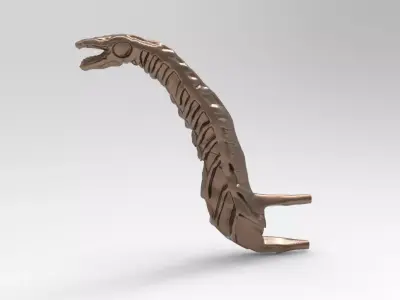 Metal Snake Tower Rod 1 3D model