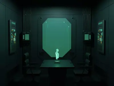 Futuristic Interrogation Room 3D model