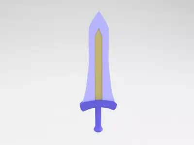 Low poly Sword 027 Low-poly 3D model