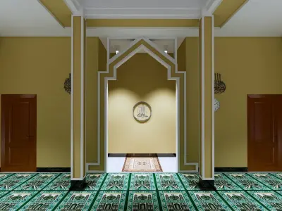 Minimalist Modern Mosque Room Prayer Full Interior  3D model