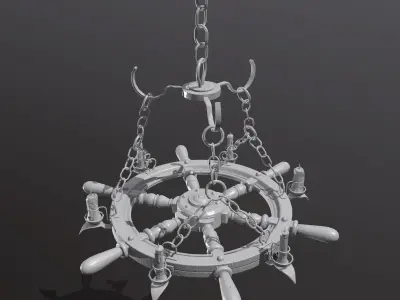 pirate chandelier Free low-poly 3D model
