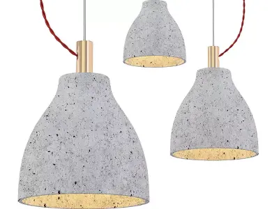 Heavy concrete pendant light - 3D model