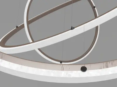 modern chandelier 3D model 2