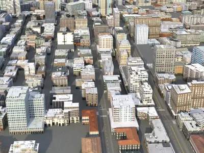 City 68 Low-poly 3D model