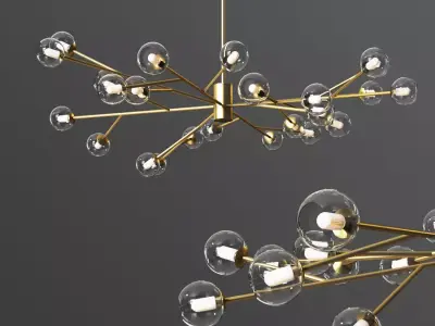 Astra Gold Chandelier Imperiumloft 3D model