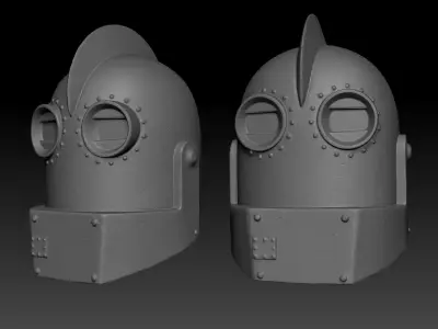  Iron Giant Military  Head 3D Print Model 3D print model