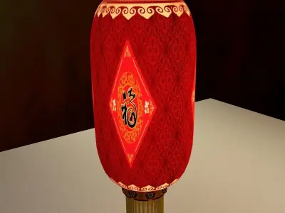 Chinese red lantern 3D model