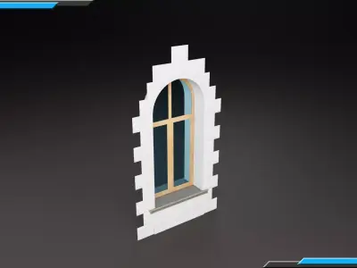 Building Architecture Element Textured Base Mesh 17 Low-poly 3D model