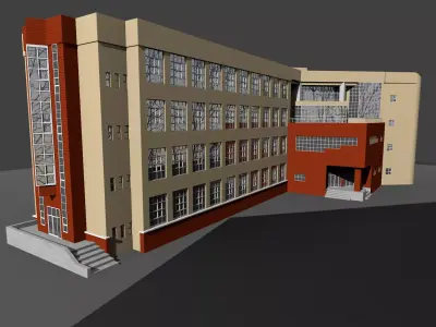 modern building 3D model order