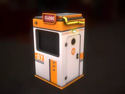 Street Shop props Low-poly 3D model