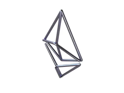 Neon Ethereum v1 004 Low-poly 3D model