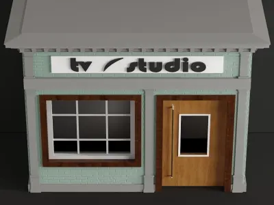 Children playhouse Tv studio for kids 3D model