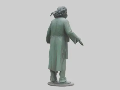 The Doors statue model 3D model
