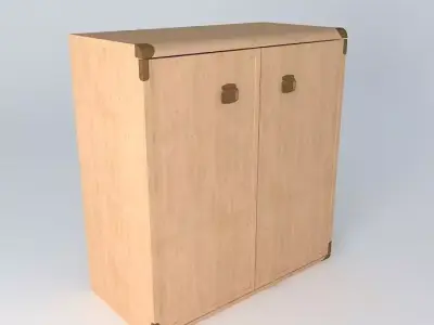 Indiana red pine cupboard 3D model