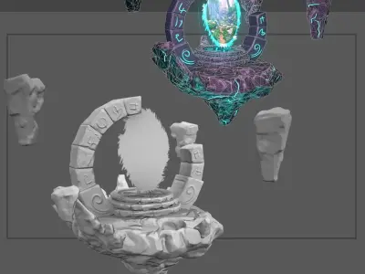 Stylized Portal Low-poly 3D model