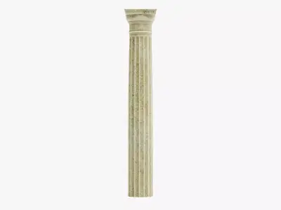 Doric Column V2 - Old Sturdy Classical Pillar 3D model